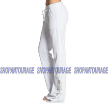 Load image into Gallery viewer, Sinful Shiloh 202TP005 Women`s New White Velour Track Pants By Affliction
