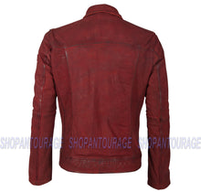 Load image into Gallery viewer, Mauritius Steeve Burgundy Red 100% New Genuine Lambskin Leather Jacket For Men
