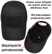 Load image into Gallery viewer, Antourage American Flag Classic Cotton Collection Hat - Wholesale: Black - 10 Units  ($7.00 Ea.)
