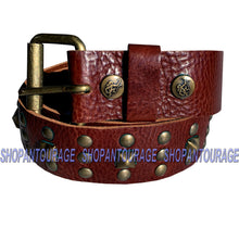 Load image into Gallery viewer, Red Monkey &quot;Tombstone&quot; RMB-004 Handcrafted Studded Genuine Leather Belt for Men
