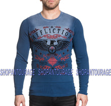 Load image into Gallery viewer, Affliction Tried Eagle A16862 New Long Sleeve Graphic Blue Thermal Top For Men
