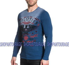 Load image into Gallery viewer, Affliction Tried Eagle A16862 New Long Sleeve Graphic Blue Thermal Top For Men
